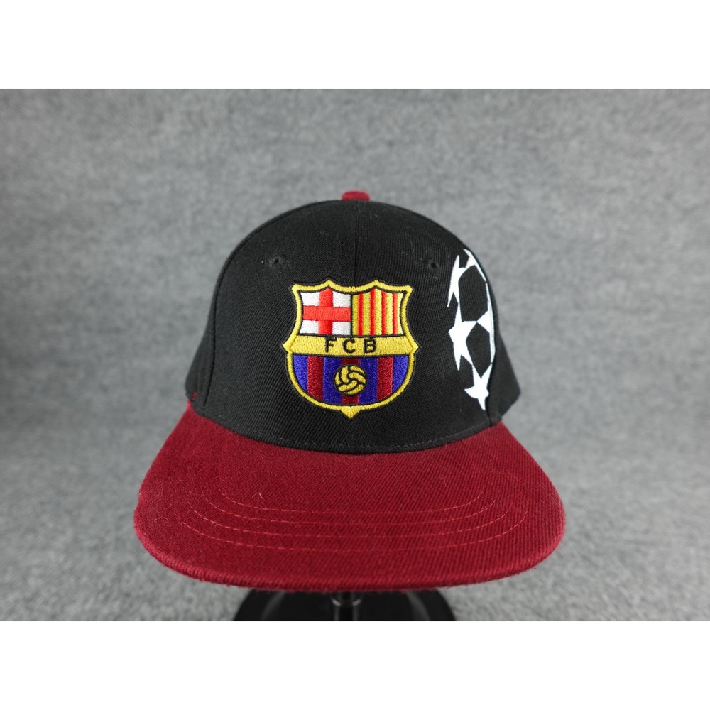 FC Barcelona UEFA Champions League Snapback Hat Black Red Football Soccer